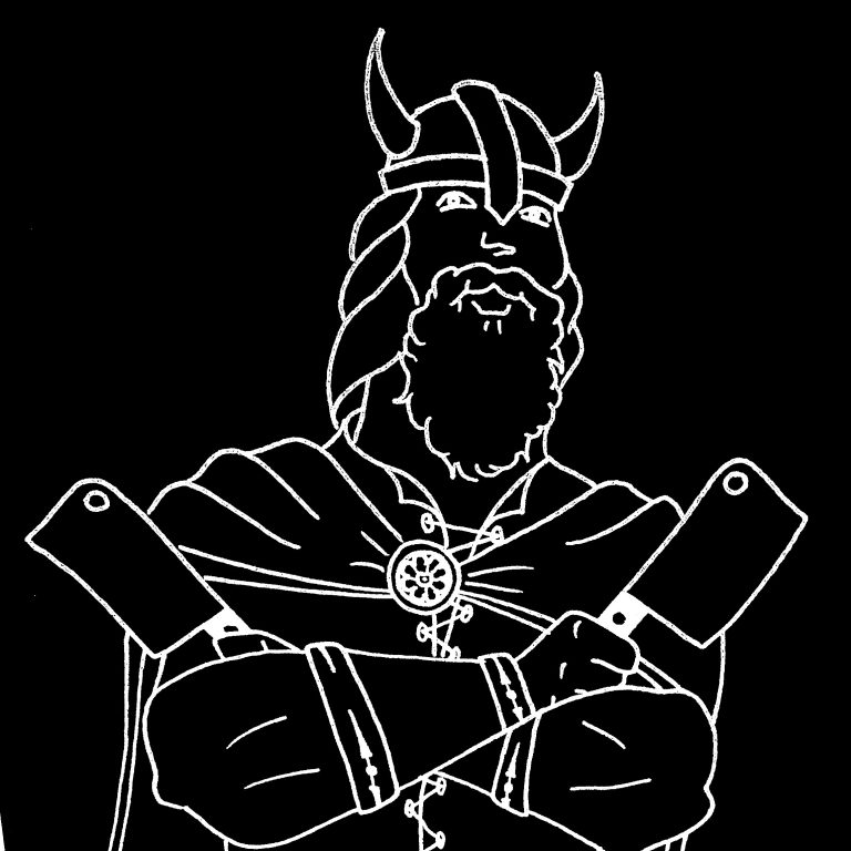 Valhalla black viking design